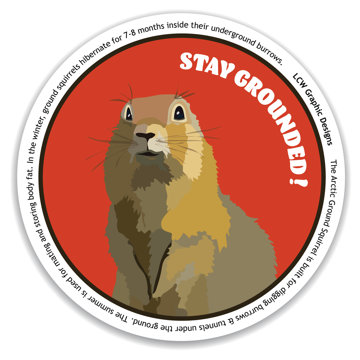 Arctic Ground Squirrel Sticker