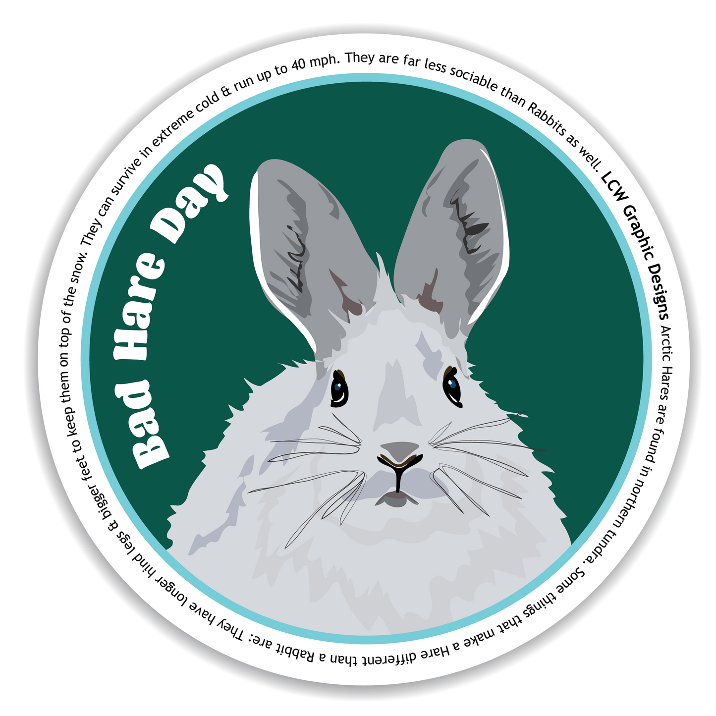 Arctic Hare Sticker