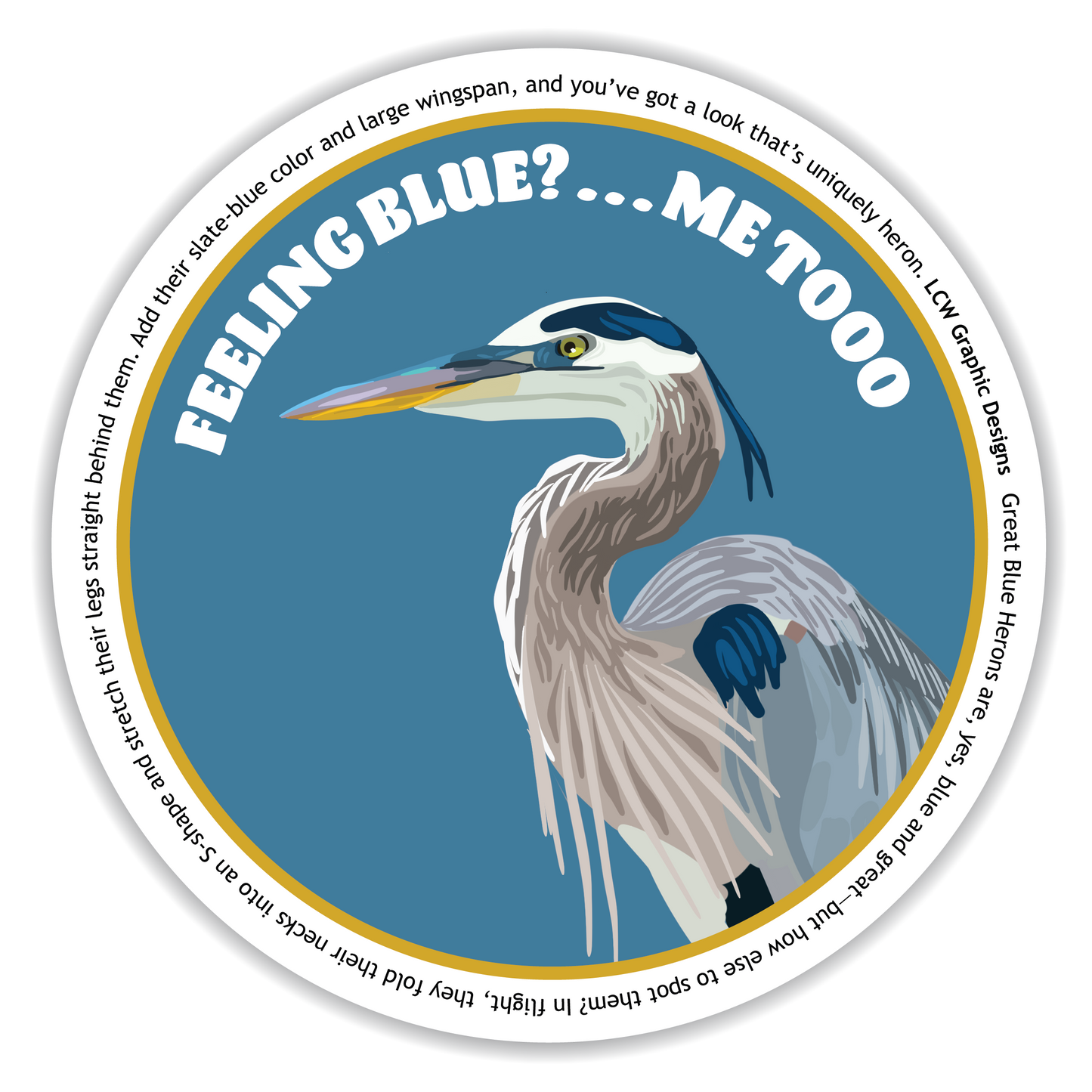 Great Blue Heron Sticker