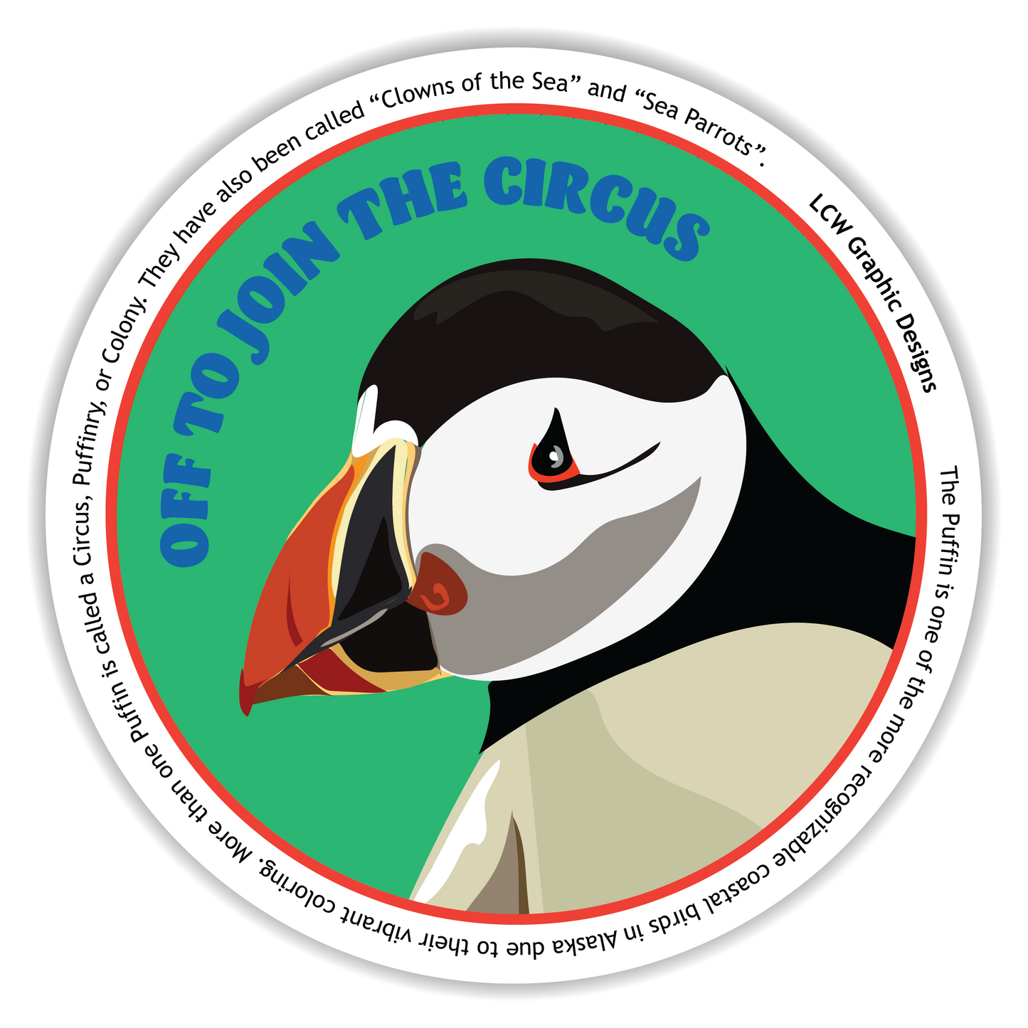 Horned Puffin Sticker