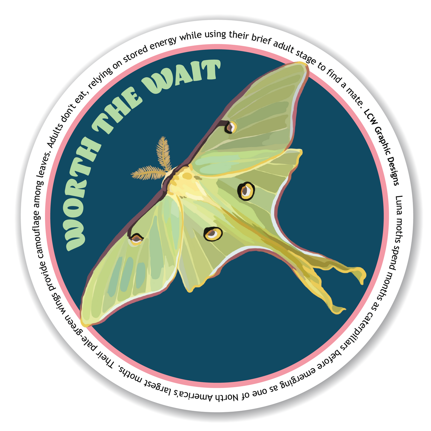 Luna Moth Sticker