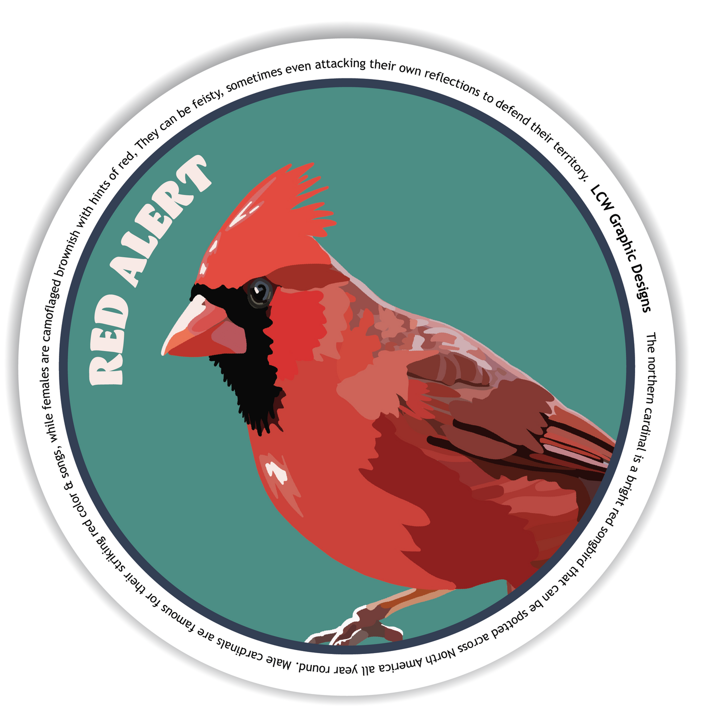 Northern Cardinal Sticker