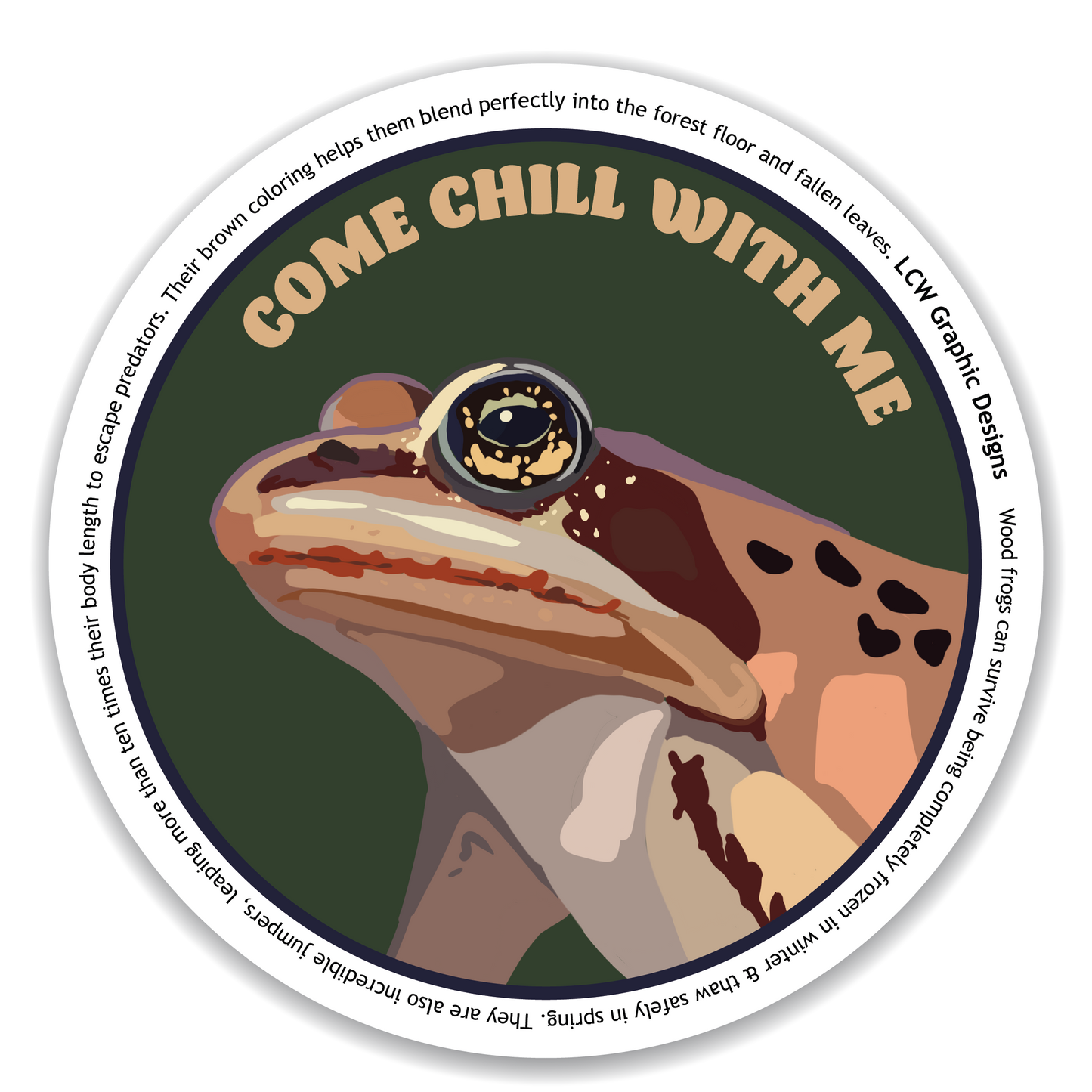 Wood Frog Sticker